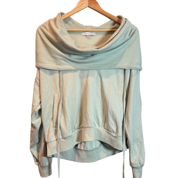 Young Fabulous & Broke Cowl Neck Sweatshirt Pullover Light Green Size S - Picture 3 of 9
